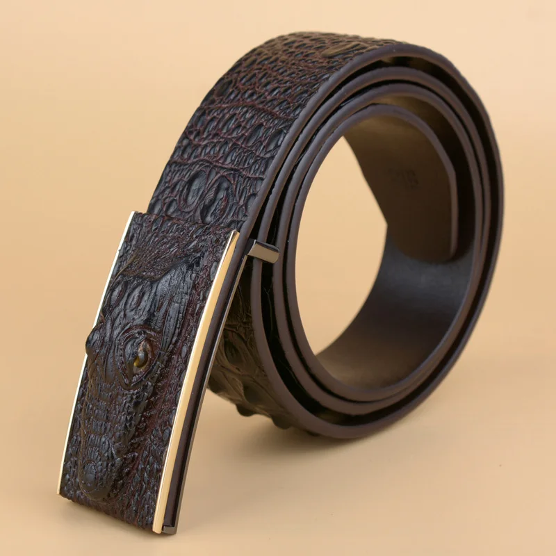 Ремень мужской из коровьей кожи с гладкой пряжкой 110 130 см|smooth buckle belt|belt for menfashion belts