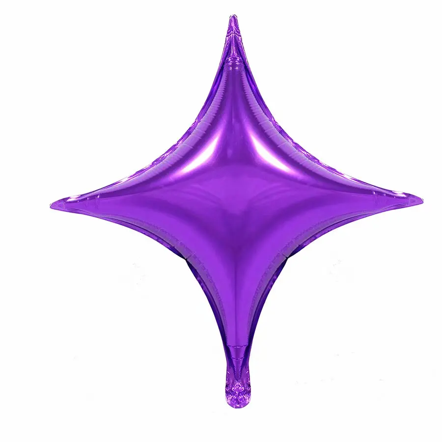 purple 50 штук, 10 видов/26 дюймов цвета розового золота Четыре с принтом в виде пятиконечных Звездные воздушные фольгированные шары День рождения Свадебные украшения Baby Shower ко Дню Святого Валентина расходные материалы - Цвет: purple