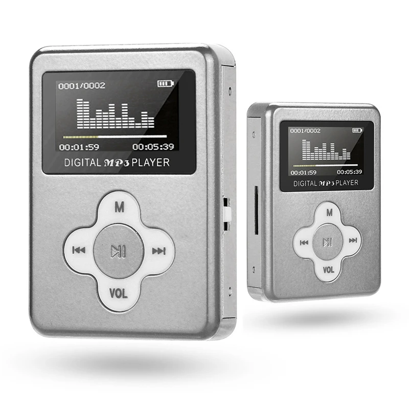 Портативный мини MP3 плеер с ЖК дисплей Экран Мини Clip Поддержка 32 ГБ Micro SD карты