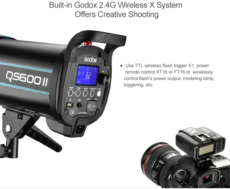 Godox QS400II 2x400 Ws Фотостудия вспышка светильник ing, XPRO триггер, софтбокс, 280 см светильник стенд, сарай дверь, вспышка встроенные приемники