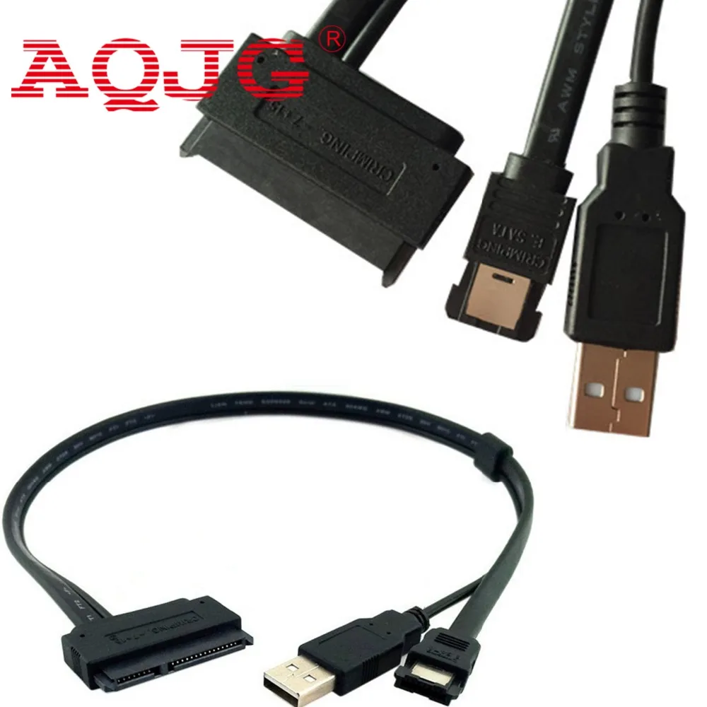 2 5 дюймовый жесткий диск SATA 22 Pin to eSATA Data + кабель с питанием от USB NEW SATA22P Female es802.7p A Male