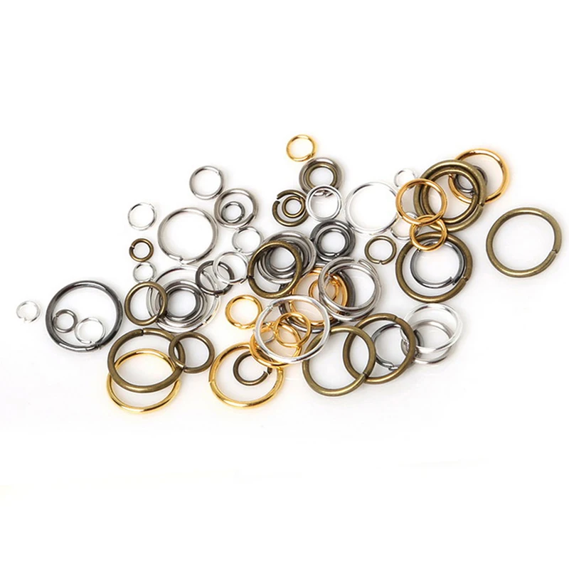 

4/5/6/7/8mm 260-1000pcs Openable Single Loops Split Jump Rings for DIY Necklace Jewelry Making DIY Charm Chains Metal Connector