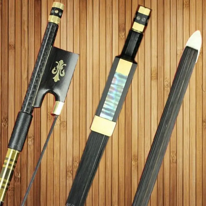 

Brand new 1pc light carbon fiber 4/4 violin bow nickel copper parts black hair