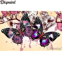 dispaint full squareround drill 5d diy diamond painting purple butterfly embroidery cross stitch 3d home decor a10825