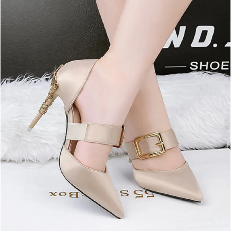 

Cresfimix tacones altos women fashion spring & summer party high heel shoes lady sexy buckle strap high heels cute shoes a2562