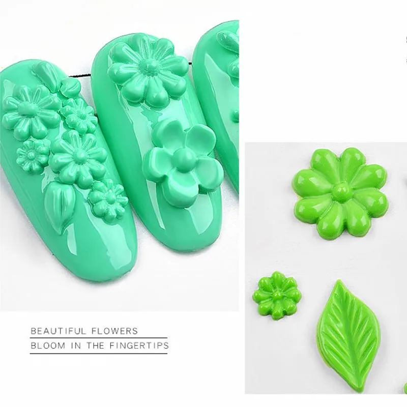 6 видов стилей 3D акриловая Форма для украшения ногтей DIY цветочный дизайн ракушек