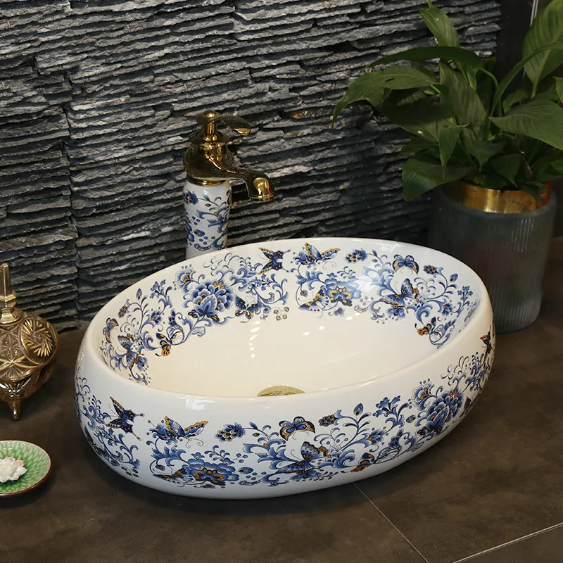 Цзиндэчжэнь синий и белый фарфор домашнее искусство в китайском стиле ретро