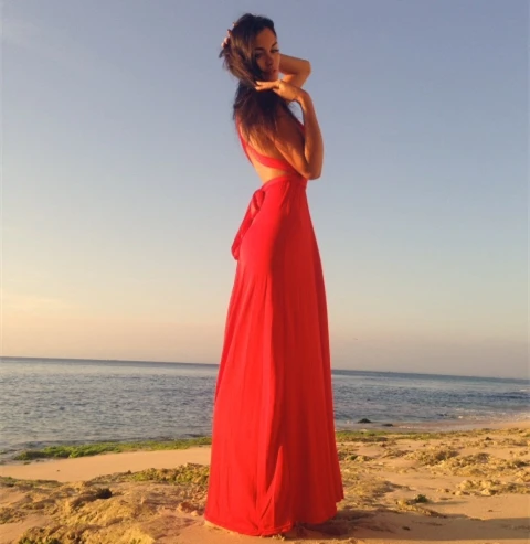 Лето Boho Сексуальный Длинное платье подружек невесты многоканальных Обёрточная