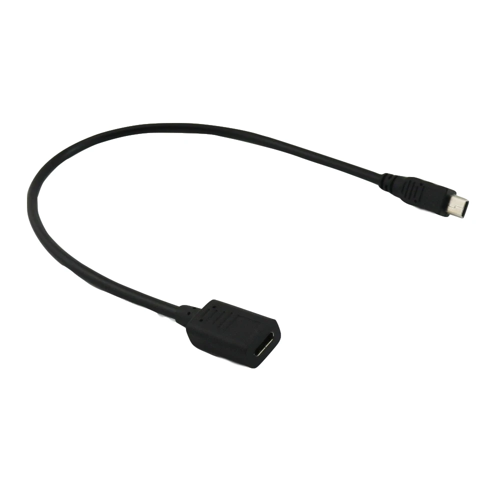 1х USB 3,1 type C для USB Mini 5Pin штекер для синхронизации данных зарядный адаптер Соединительный кабель шнур 1 фут/30 см