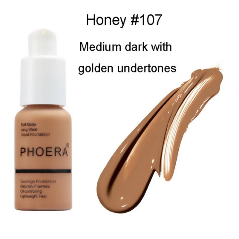 PHOERA Soft Matte Long Wear Foundation Liquid Face Makeup Coverage Naturally Oil-controlling Lightfeel Cream |