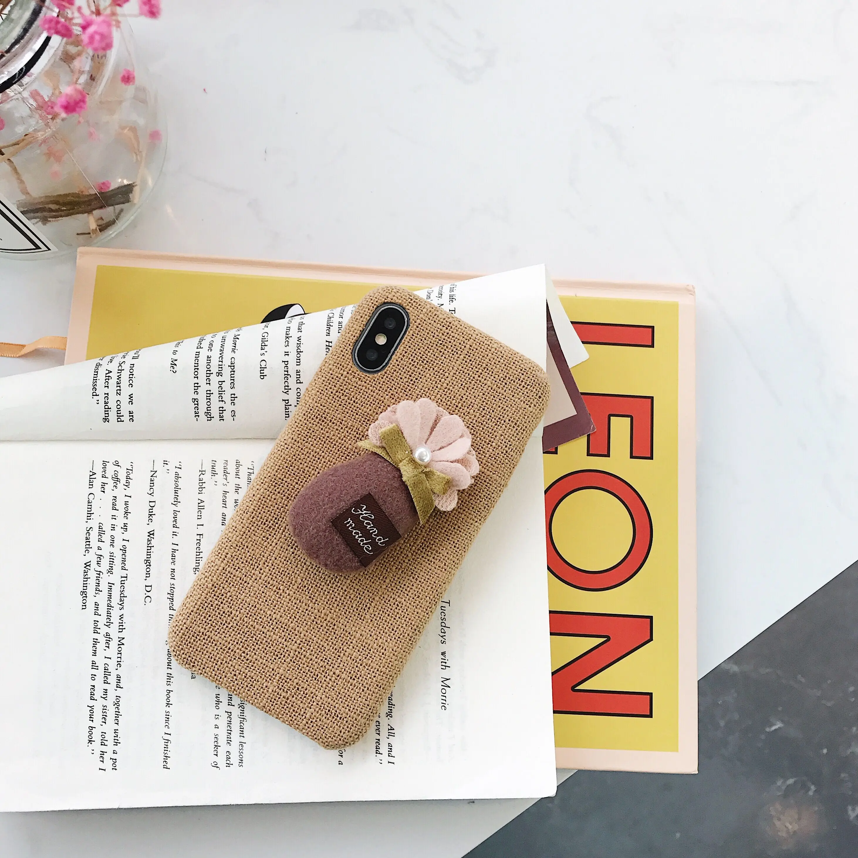 Cloth Texture Soft Canvas Chirsmas Case For iPhone 7 8 Plus Ultra-thin Phone Cover iphone 6 6S X XR Xs Max |