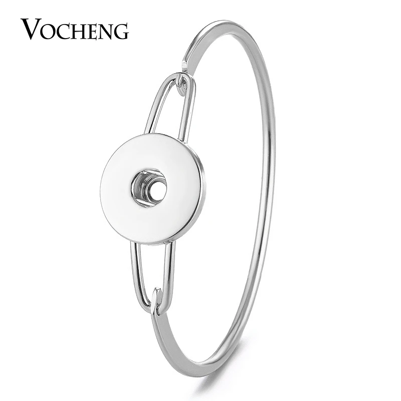 10PCS/Lot Vocheng Snap Jewelry Charms Bangle for Women Copper Material Fit 18mm Button 2 Colors NN-555*10 | Украшения и