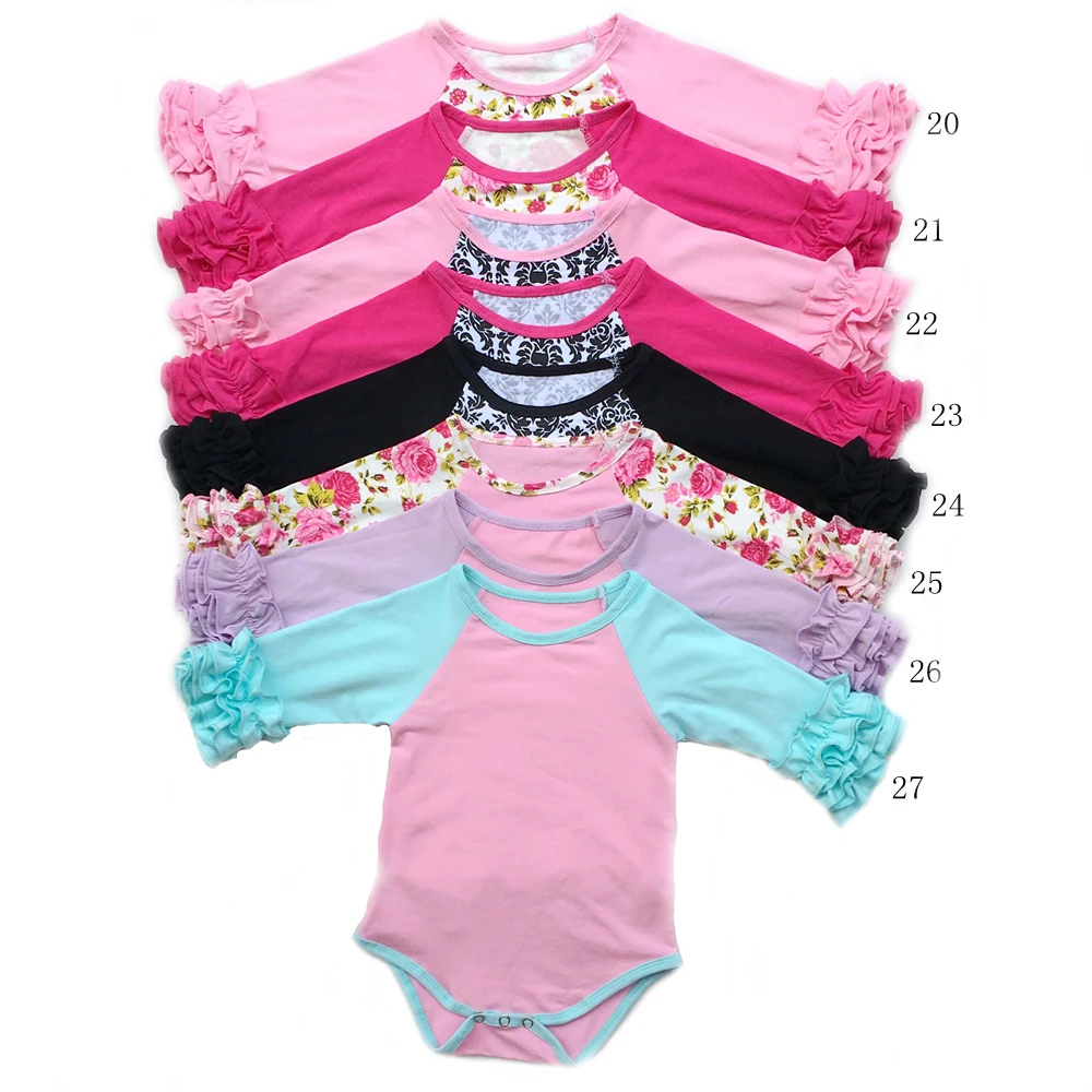 Детский комбинезон с оборками длинными рукавами и монограммой Детские платья на