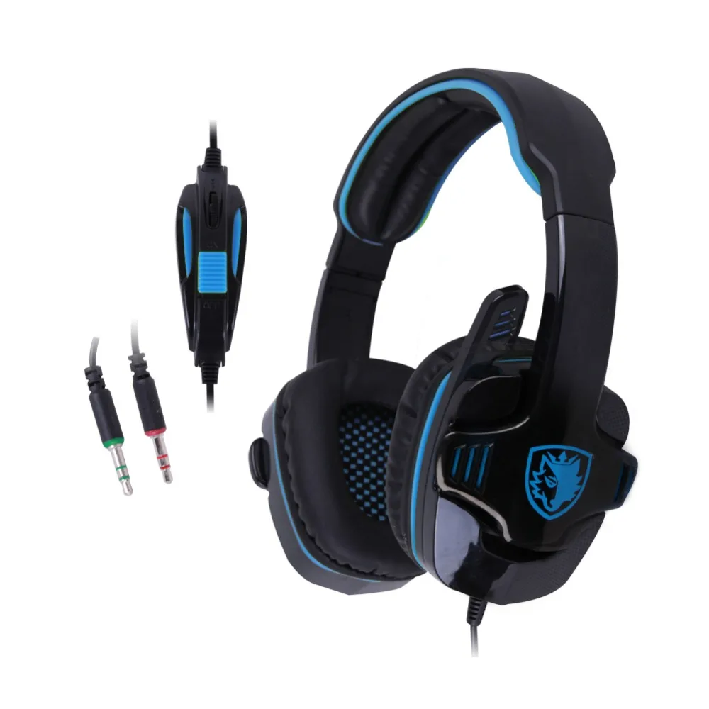 SADES SA-708 Gaming Headset Stereo Headphones Earphones with Microphone for Computer Laptop Skype Mobile Phone High Quality | Электроника
