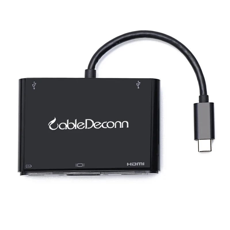 USB C концентратор типа к HDMI VGA адаптер 3 1 зарядный кабель концентраторы конвертер