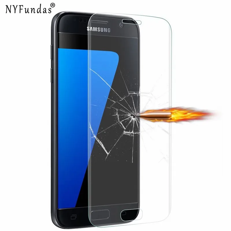 Защитная пленка NYFundas для Galaxy S7 закаленное стекло 2.5D с полным покрытием Защита