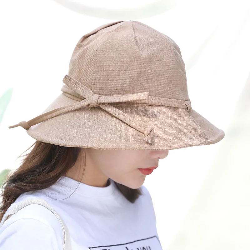 Льняная лента бант защита от ультрафиолетовых лучей солнцезащитные шляпы для