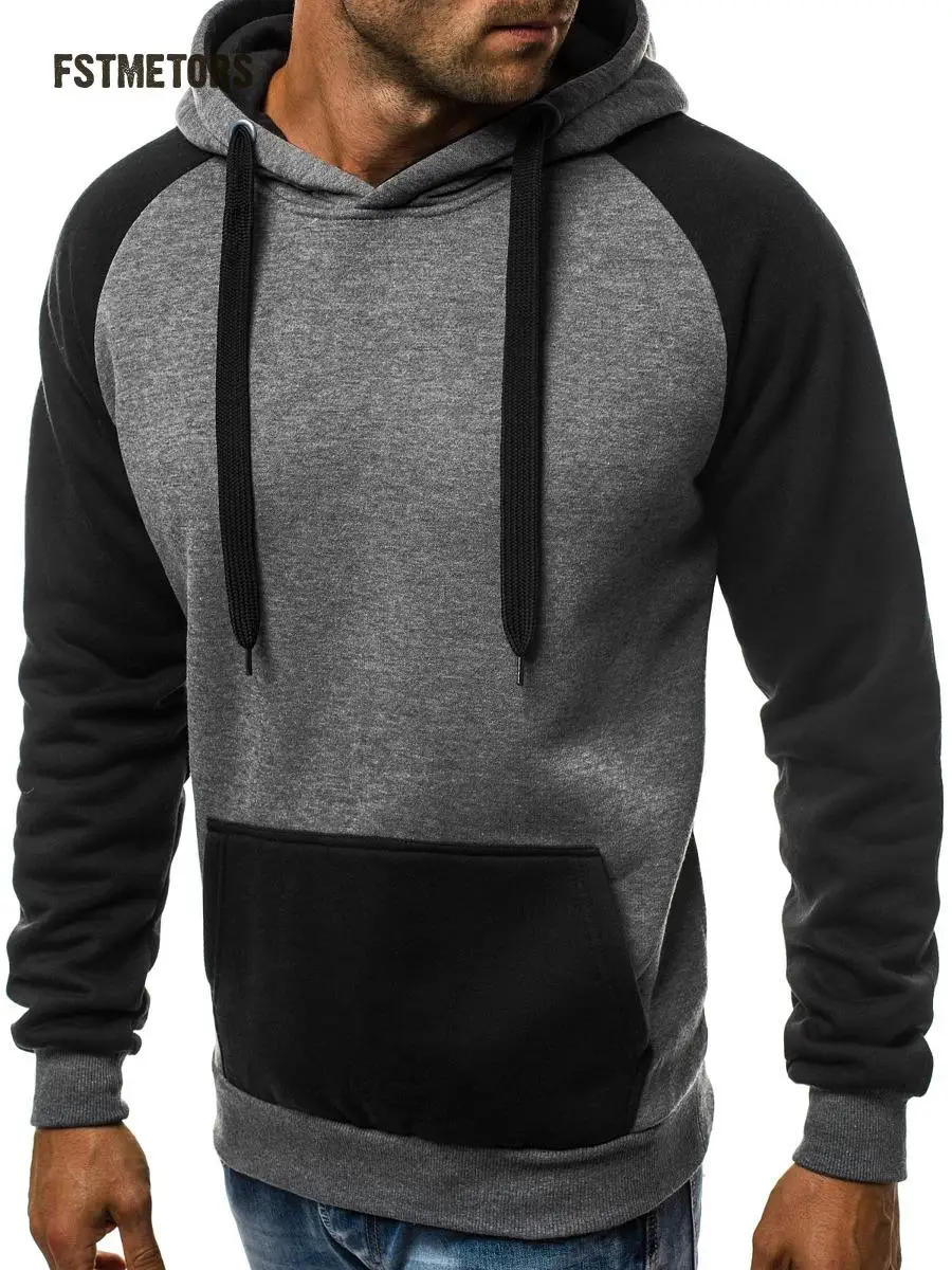 2018 мужская толстовка с галстуком контрастная модная повседневная Спортивная