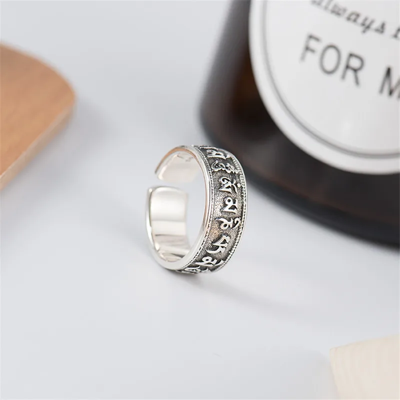 BUDONG натуральная 925 серебро Регулируемая палец кольцо для Для мужчин женщин