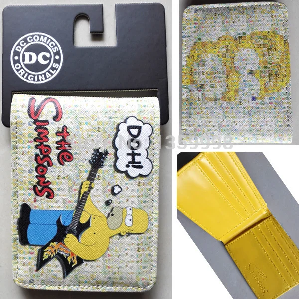 Чехол-бумажник с изображением Симпсона кошельки персонажами мультфильмов Для