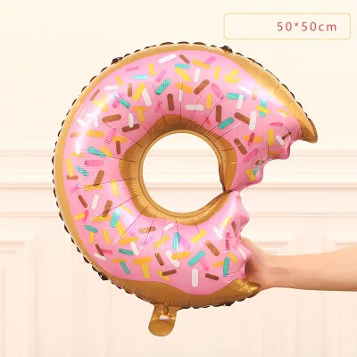 Donuts С днем рождения воздушные шары Конфеты Мороженое пончики леденец торт фольга надувные воздушные шары Свадебный декор Детские принадлежности для душа - Цвет: Donuts