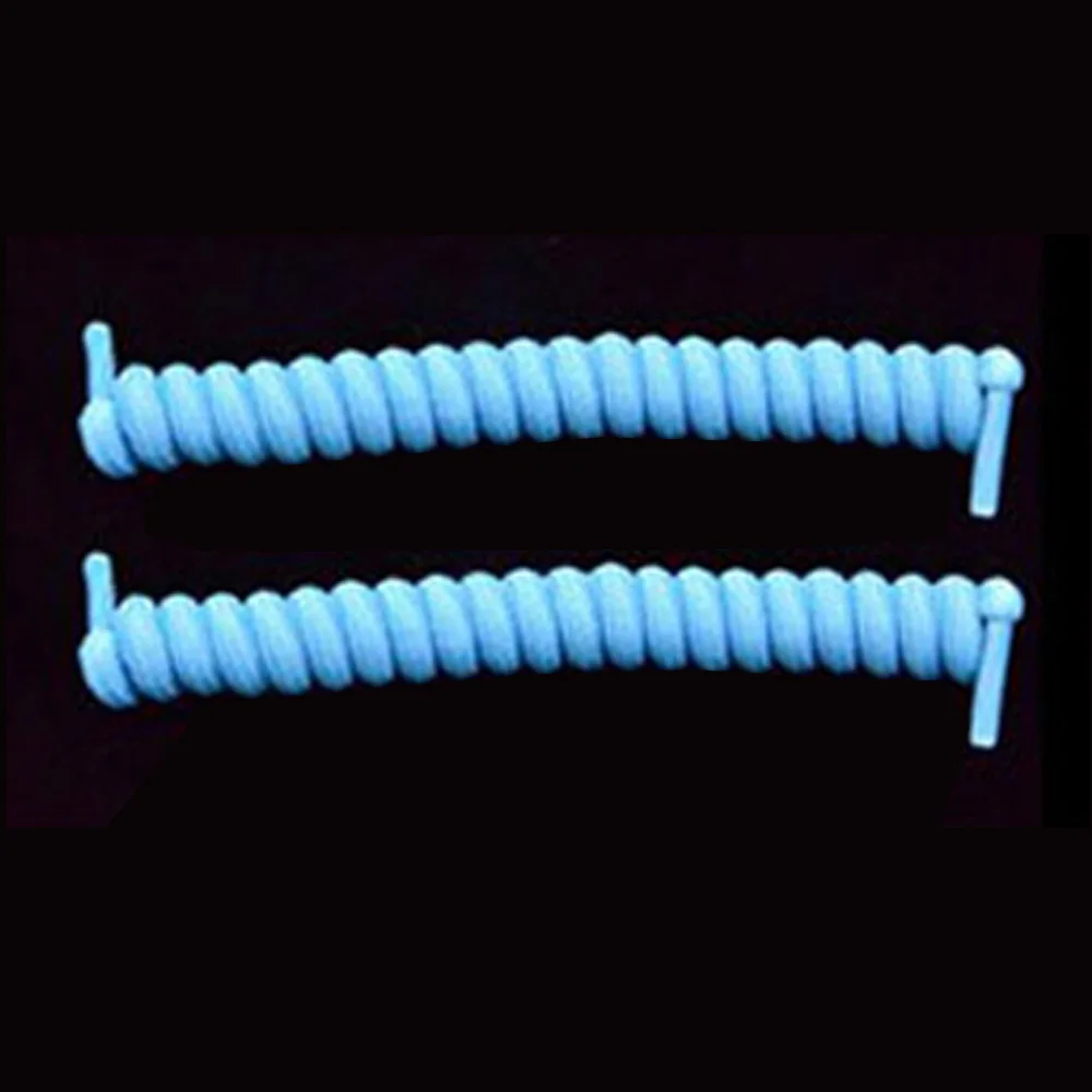 3 Pairs Sky blue KOTLIKOFF/3 пары,, шнурки без завязок, 11 ярких цветов, фиксирующий башмак, шнурки, весенние вьющиеся эластичные шнурки для обуви - Цвет: 3 Pairs Sky blue