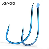 lawaia fishing hooks cyan stream scattered with barbed high carbon steel hooks sliver flat casual fishing rod hook fishing gears
