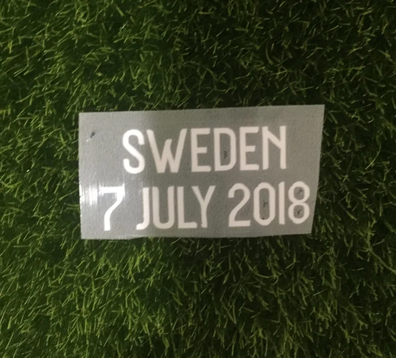 2018 Англия матч детали Vs Швеция патч передачи тепла футбольная нашивка