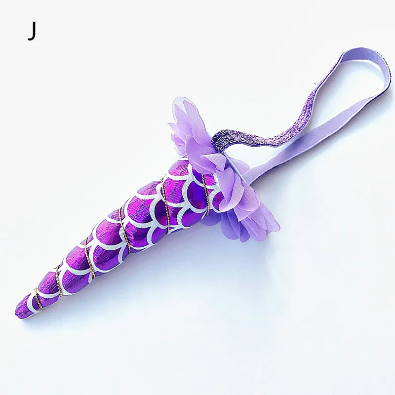 29 стиль Радуга Русалка/рог повязка Золото Hairbands с цветком вечерние подарок аксессуары для девочек 5 шт./лот