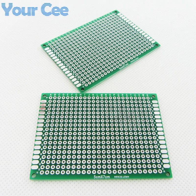 10 шт. 5X7 см 5*7 см двухсторонний Прототип pcb Универсальный макет печатная плата для Arduino 1,6 мм 2,54 мм Стекловолокно