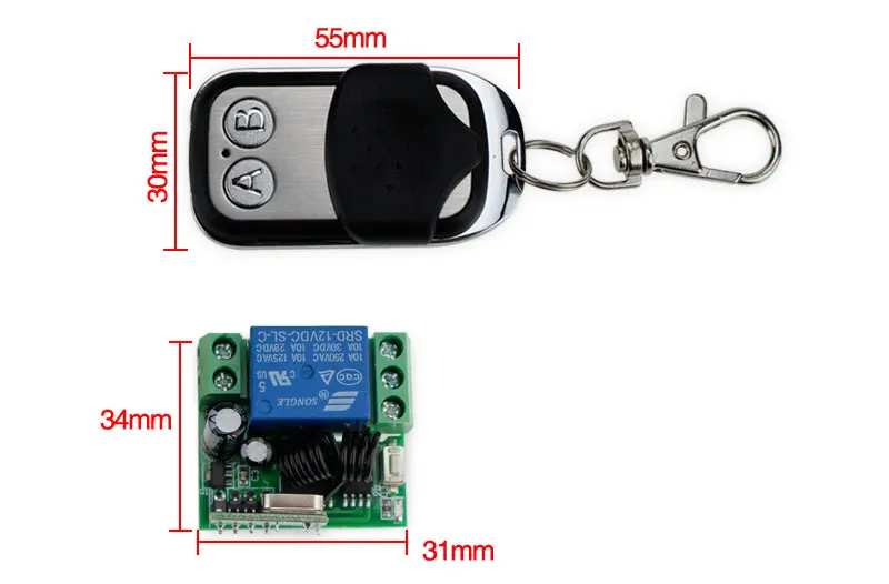 YobangSecuri 315 МГц DC12V 1CH беспроводной пульт дистанционного управления передатчик +