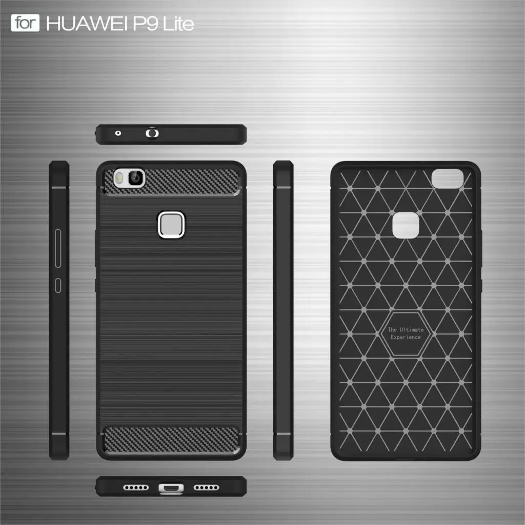 TPU Case for Huawei P9 Lite P9Lite VNS-L21 Soft Silicone Carbon Fibe Mobile Phone Cover P 9 VNS-L31 Coque |