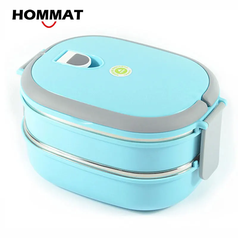 Stainless Steel Food Storage Bento Meal Box Portable Food Container Bento Box Metal Lunchbox Office School the goods for kitchen