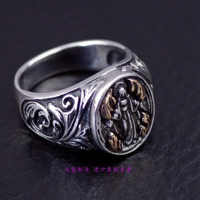 S925silver ювелирные украшения кольцо Девы Марии ретро тайские серебряные кольца