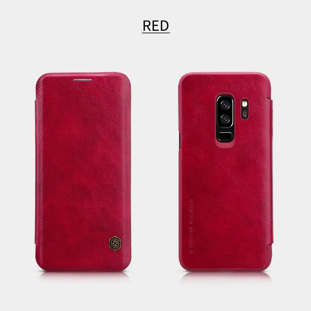 Красный Для samsung Galaxy S10 S9 S8 Plus S10E чехол Nillkin Бизнес Флип кожаный чехол для телефона для samsung S8 S9 S10 Plus задняя крышка - Цвет: Красный