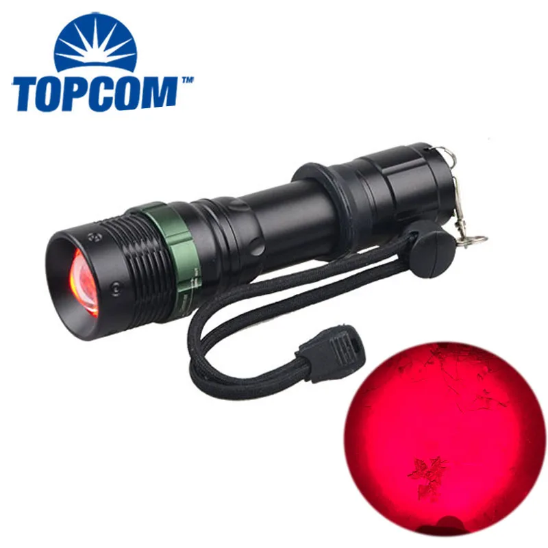 

Topcom Red LED Flashlight 625NM Powerful Adjustable Emergency Red LED Light Astronomy / Aviation / Night Vision Flashlight