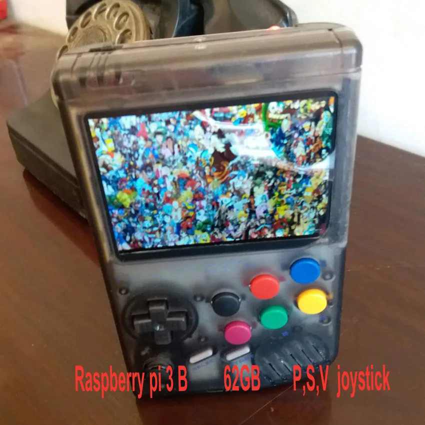 black transparent LCL PI Ретро Raspberry pi 3 A+/B+ видео игровая консоль LCL-Pi Boy 3,5 дюймов ips встроенный более 5200/11000 игр - Цвет: black transparent