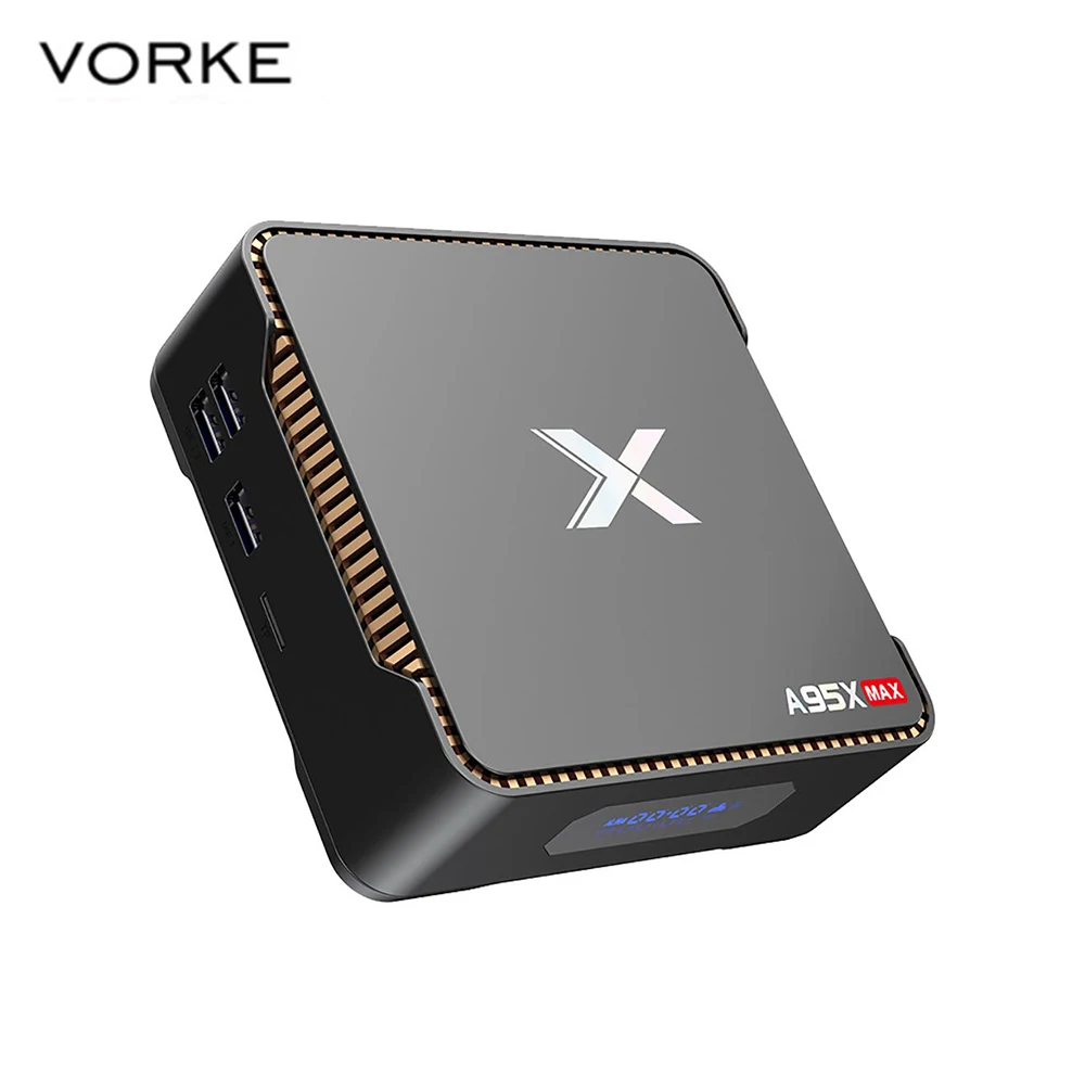 Vorke A95X MAX Android 8,1 ТВ коробка Amlogic S905X2 4 Гб ОЗУ+ 64 Гб ПЗУ 2,4/5G wifi 1000 Мбит/с Bluetooth гигабитная LAN Поддержка SATA HDD