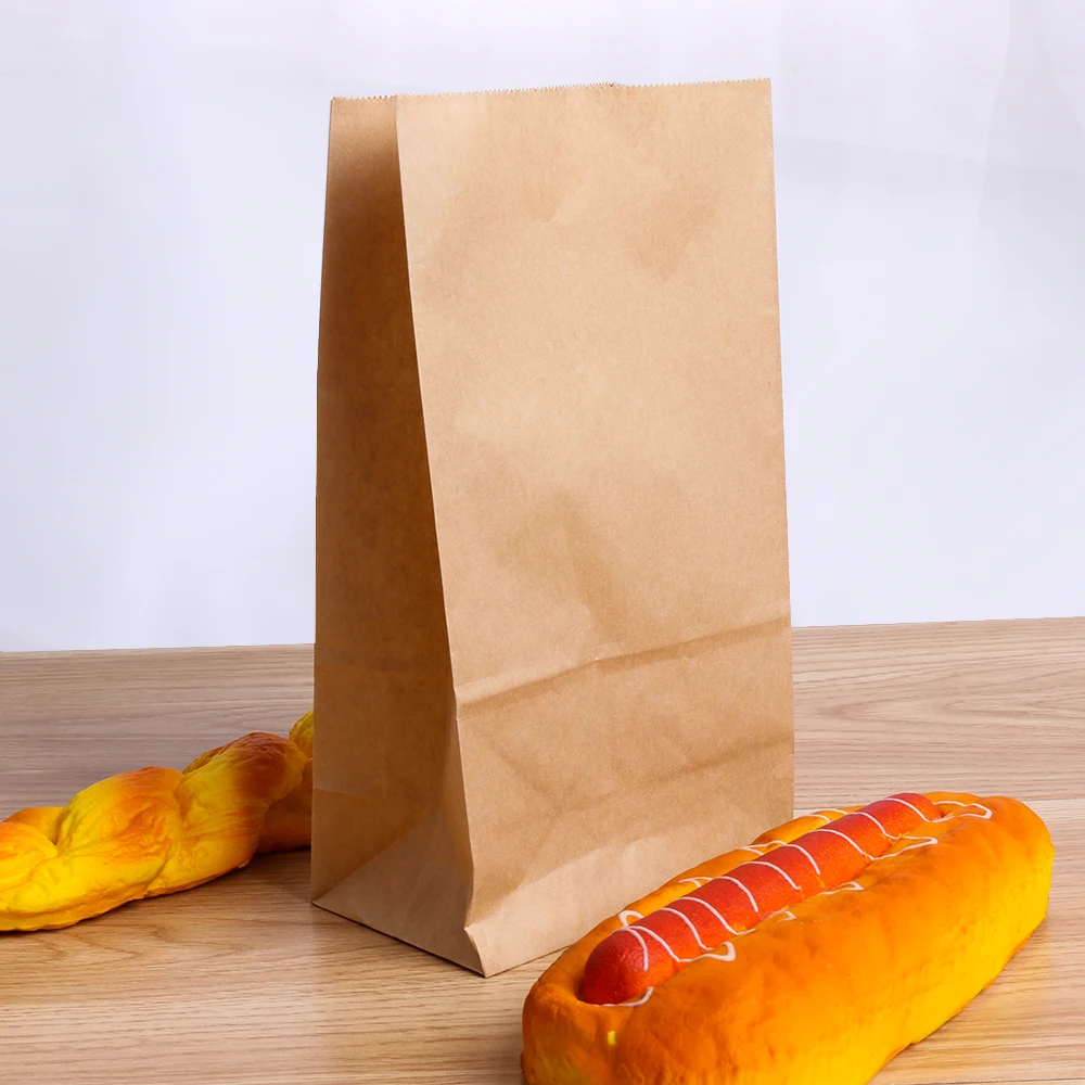 10 шт перерабатываемая упаковка для покупок конфеты коричневый крафт выпечки