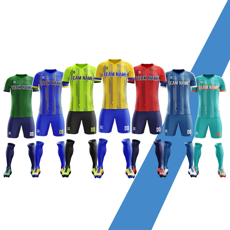 Оптовая продажа Футбольная майка для взрослых Молодежная футбольная форма