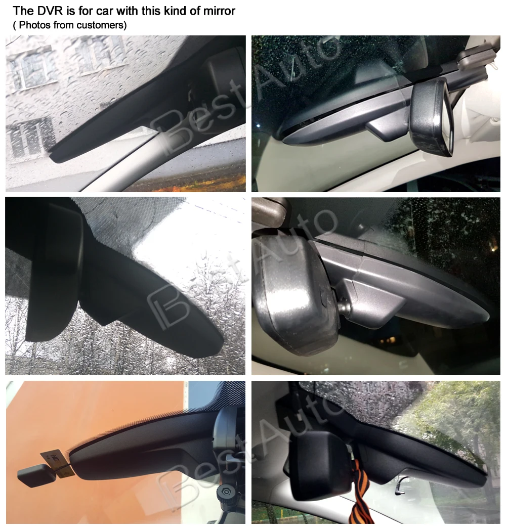 1920*1080P Автомобильный Wifi DVR цифровой видеорегистратор для Ford Kuga Low 2015 управление