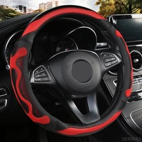 dermay luxury car steering wheel cover non slip fit o shape d shape standard steering wheel high quality interior accessories