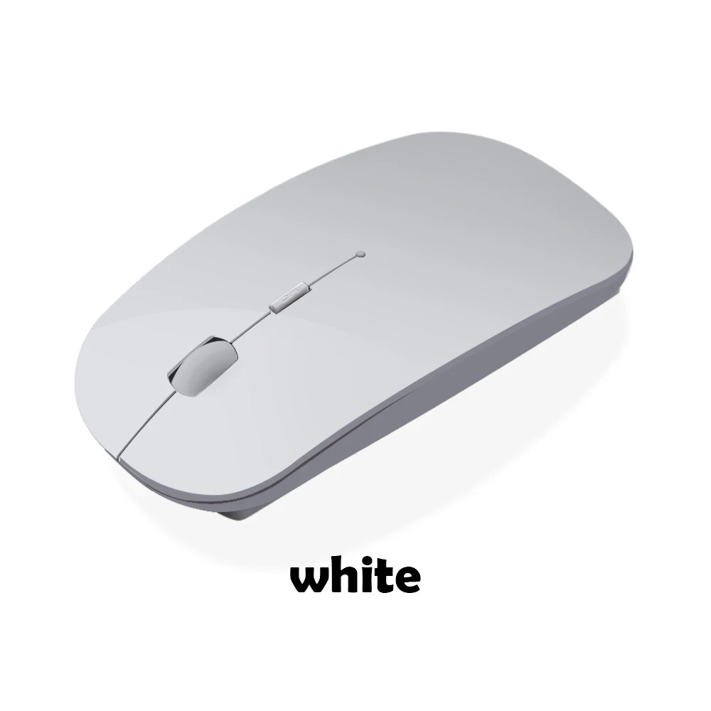 White 2,4G беспроводная мышь ультра тонкий USB оптическая мышь Тихая Кнопка для ПК ноутбука MacBook Air Pro - Цвет: White