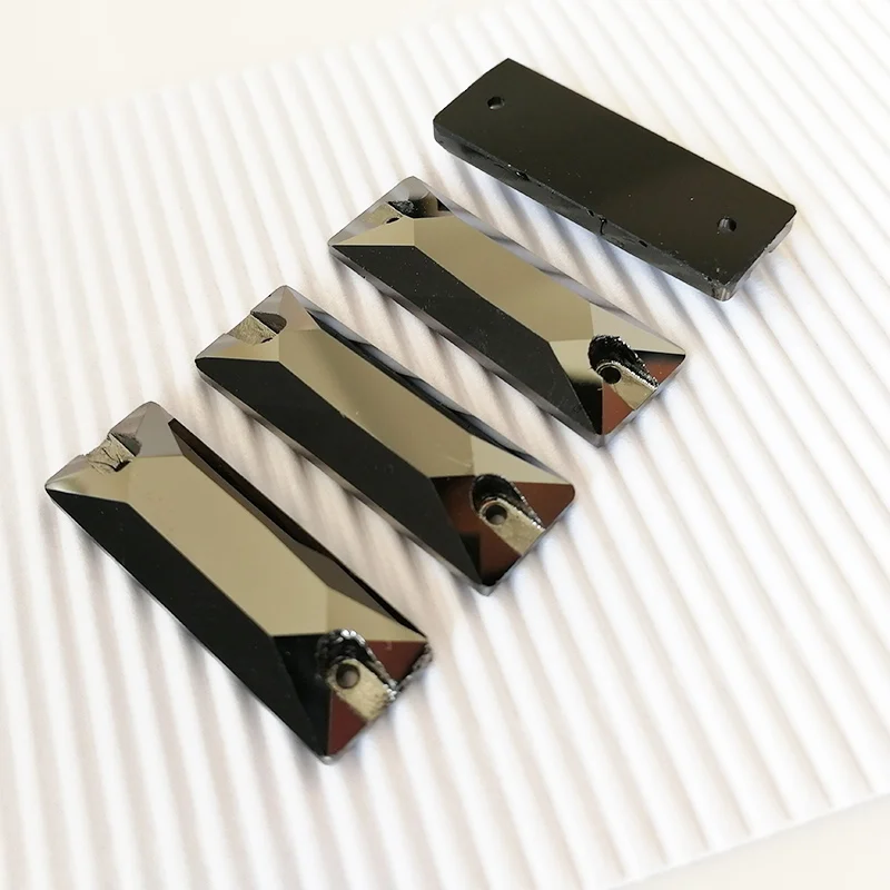 YANRUO 3255 Cosmic Baguette AAAAA качественный Jet Hematite пришивные камни стеклянные стразы