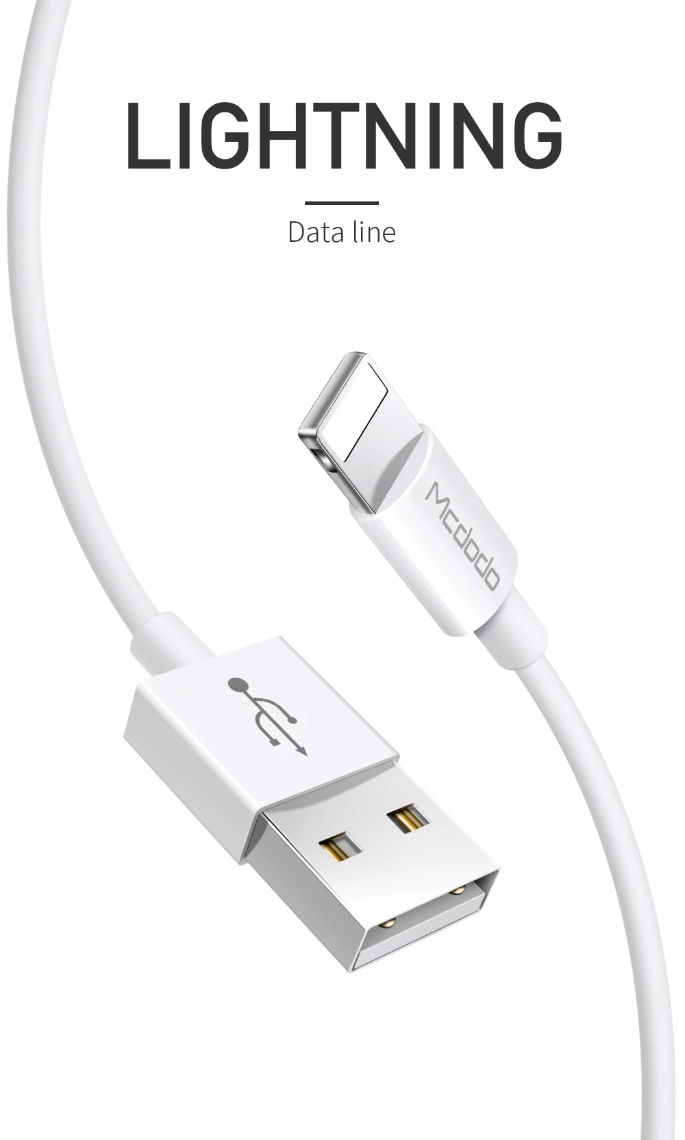 Mcdodo USB кабель 2A для Lightning iPhone X XS Max XR 8 7 провод для быстрого заряда шнур IOS 13 кабель для зарядки телефона для iPad iPod