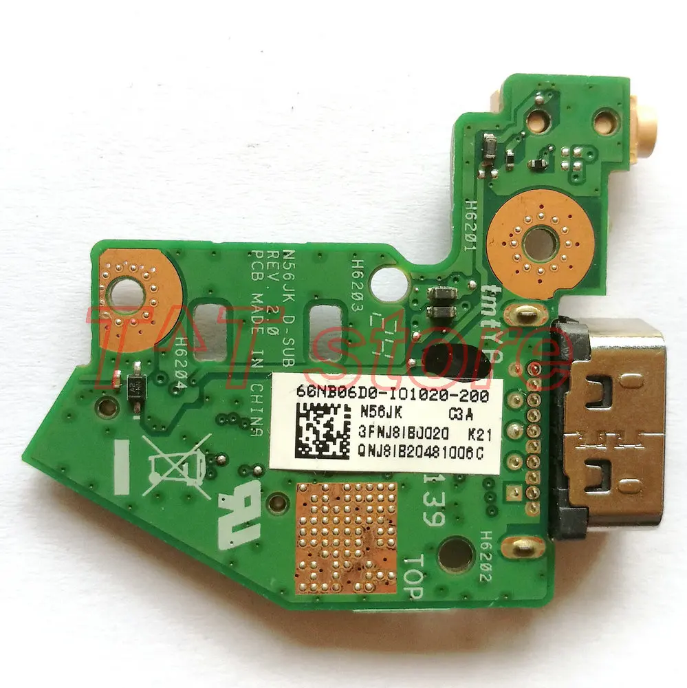 Новый оригинальный для ASUS N56J N56JN N56JR N56JK POWER BOTTON VGA BOARD D-SUB Бесплатная доставка |