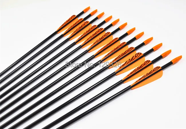 GPP 12-PK 28&quot Tiger Vanes Fiberglass Archery Target Arrows - Practice or Youth for Recurve Bow 4 COLORS | Спорт и развлечения