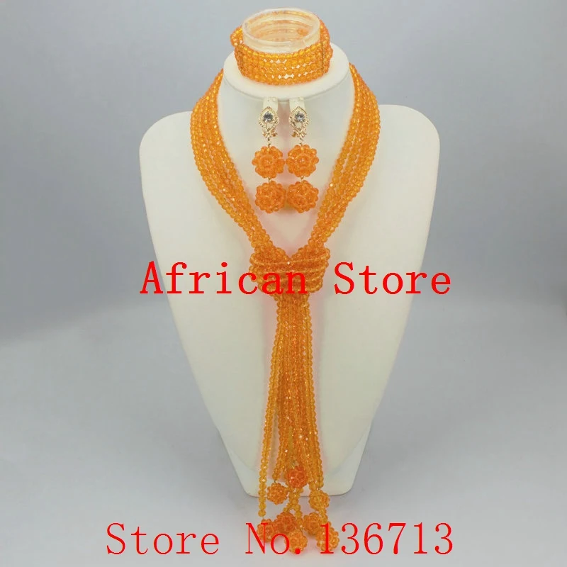 

2016 Lovely Purple African Beads for Women Jewelry Set Handmade Nigerian African Beaded Choker Necklace Set Free Shipping J401-2
