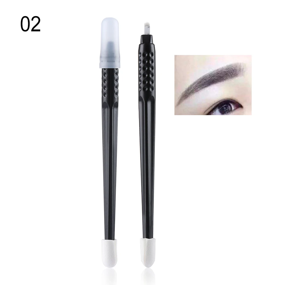 2 Microblading ручная одноразовая Татуировка ручка с иглы для бровей татуировки перманентный макияж F9 F12 U18 шпильки иглы Лезвия для нанесения орнамента - Габаритные размеры: 2