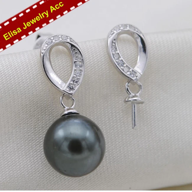 S925 Серебряные серьги с водопадным дизайном держателя+аксессуара подвески=2 комплекта ювелирных изделий, состоящих из 3 комплектов/лот.